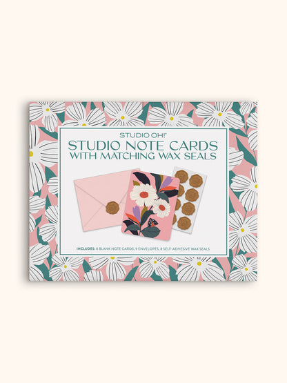 Blooming Refections Studio Note Cards with Matching Wax