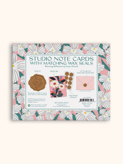 Blooming Refections Studio Note Cards with Matching Wax