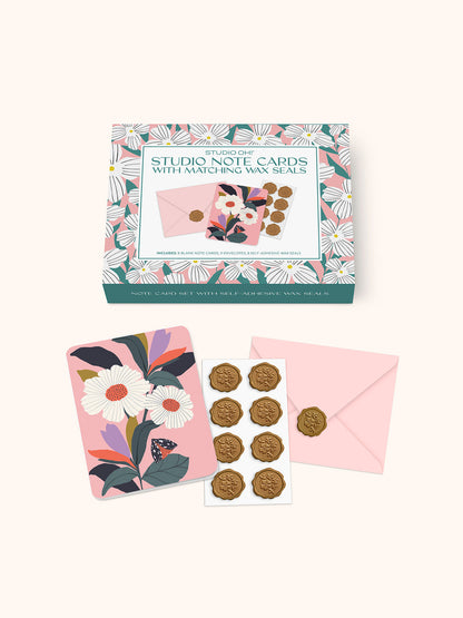 Blooming Refections Studio Note Cards with Matching Wax