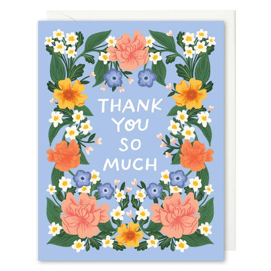 Blue Thank You Card