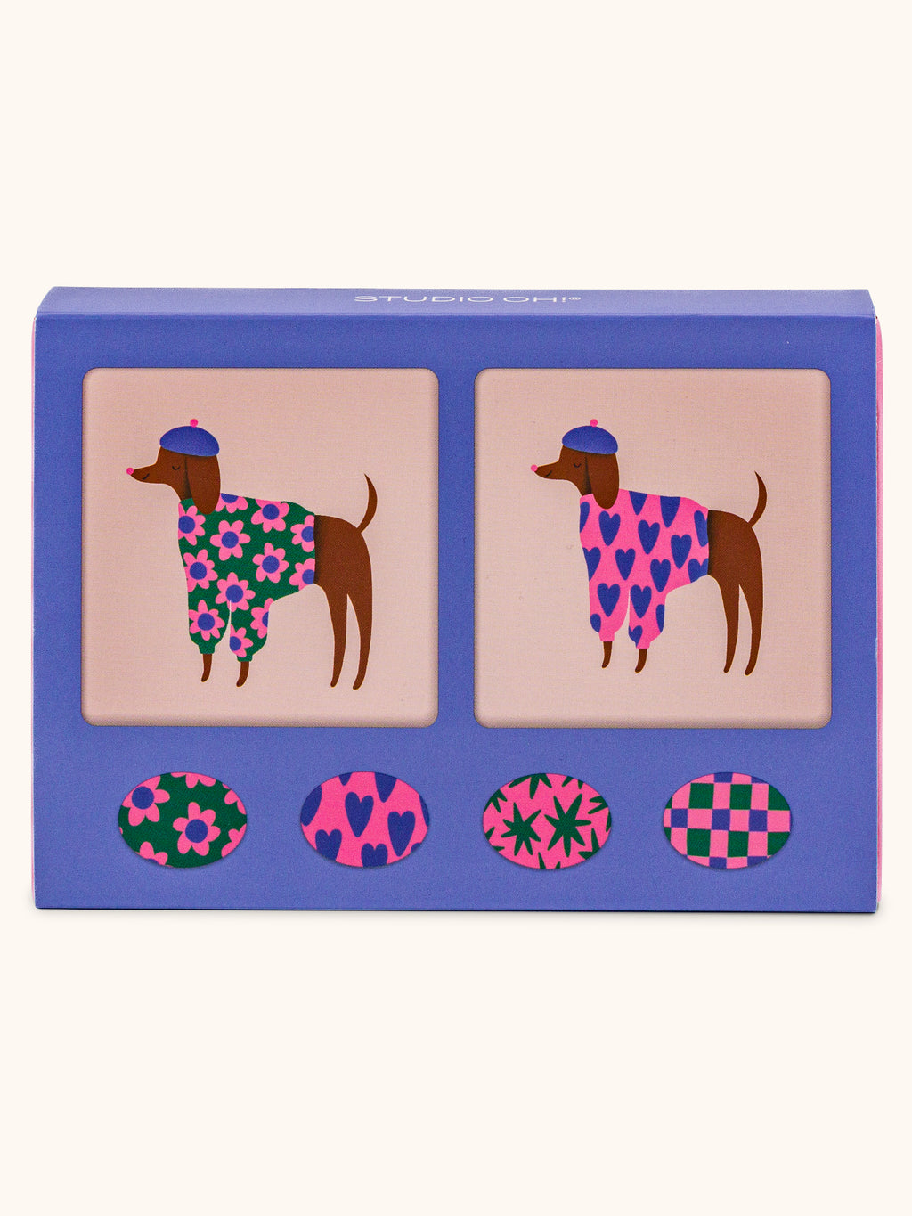 Bonjour, Mes Amis Mini Note Card Set with Stickers