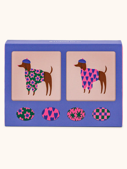 Bonjour, Mes Amis Mini Note Card Set with Stickers