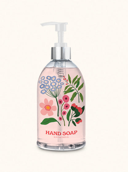 Summer Garden Liquid Hand Soap with Decorative Insert