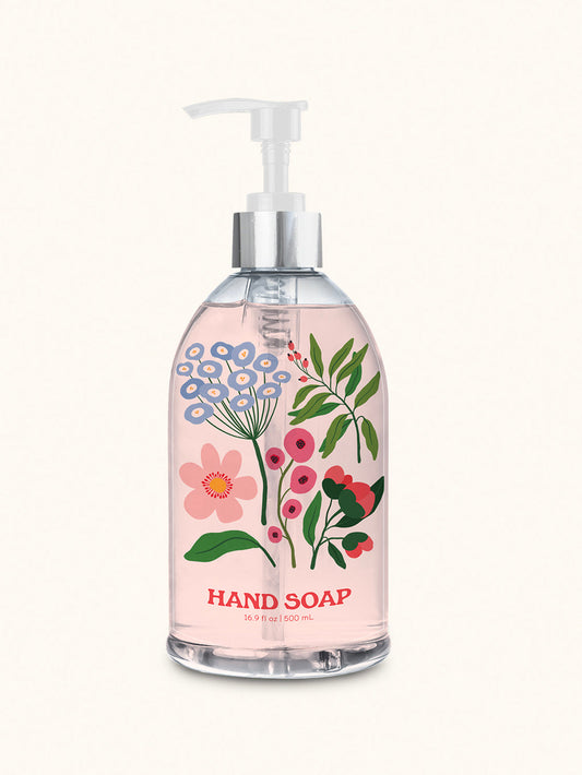 Summer Garden Liquid Hand Soap with Decorative Insert