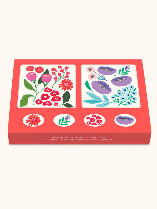 Botanical Bliss Mini Note Card Set with Stickers