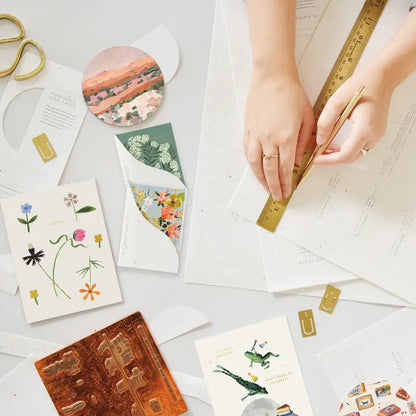 Bouquet in Blue Mini Greeting Card