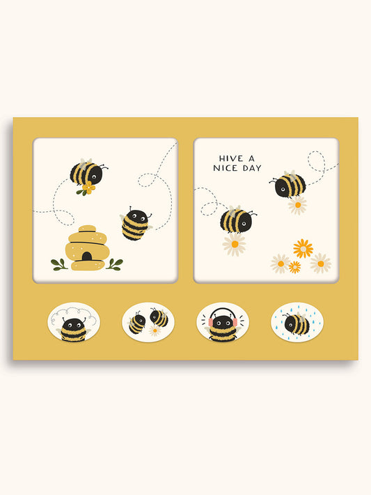 Buzzy Bees Mini Note Card Set with Stickers