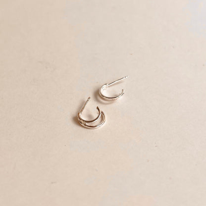 Tiny Wire Double Hook Earrings