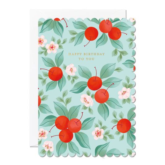 Happy Birthday To You Cherries Card