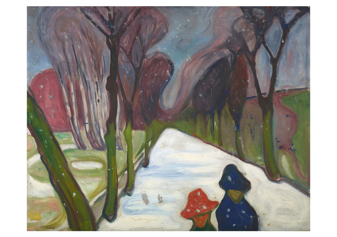 Edvard Munch Winter Snow in The Avenue Holiday Boxed Cards