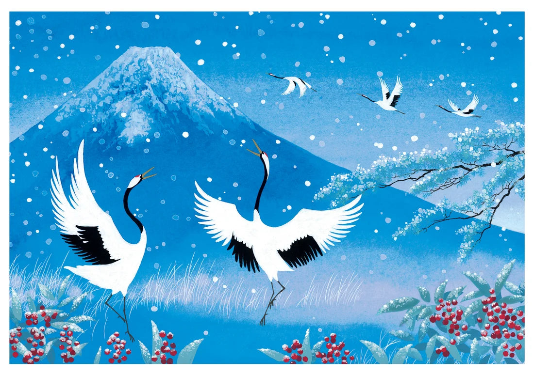 Masayoshi Mizuho Snowy Blue Mt.Fuji Holiday Boxed Cards
