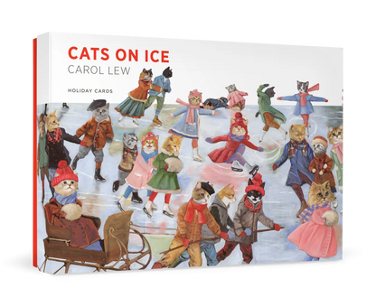 Carol Lew Cats On Ice Holiday Boxed Cards