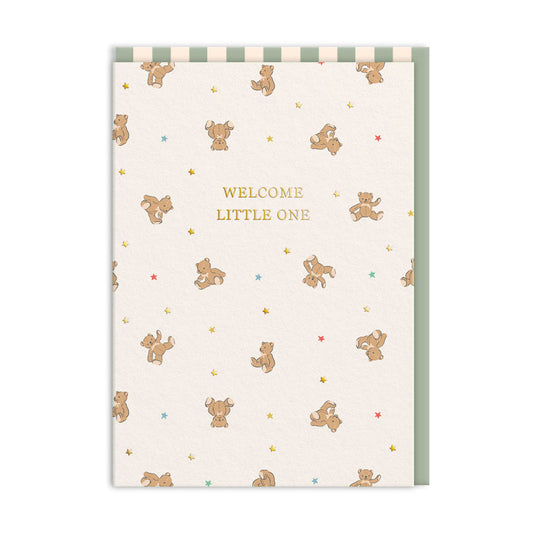 Welcome Little One Bears Greeting Card