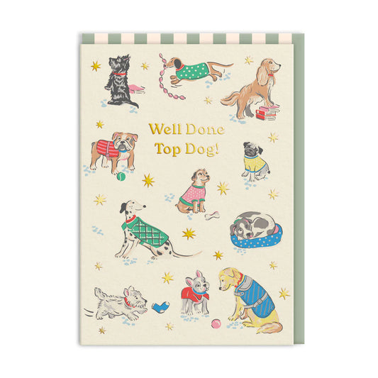 Congratulations Top Dog Greeting Card