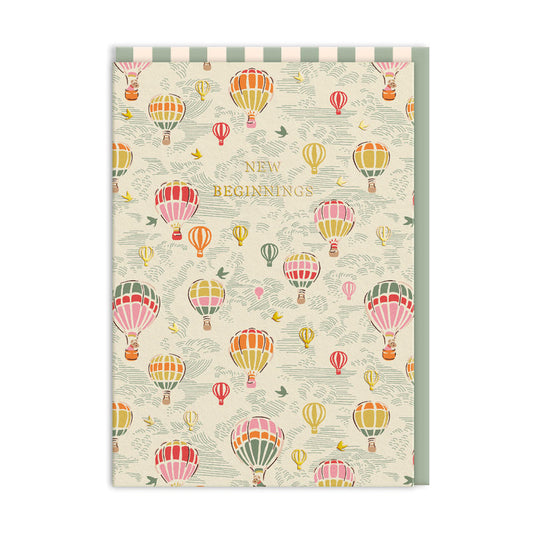 Hot Air Balloons New Beginnings Greeting Card