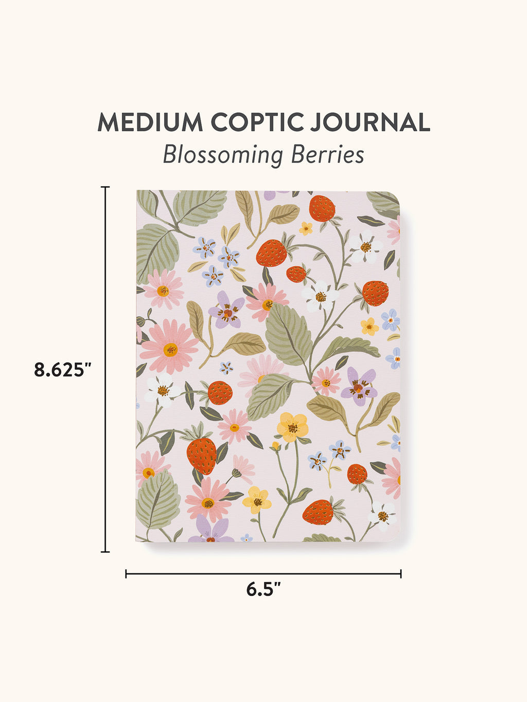 Blossoming Berries Medium Coptic-Bound Journal