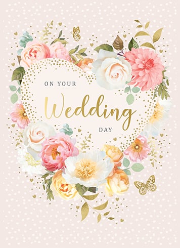 Wedding Day Heart Greeting Card