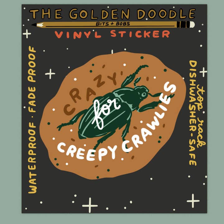 S21 Crazy for Creepy Crawlies Waterproof Vinyl Sticker