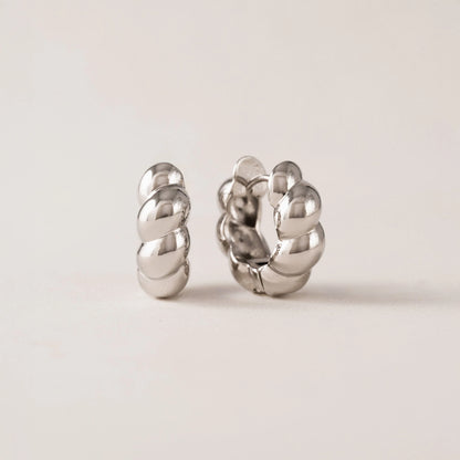 Croissant Puff Hoop Earrings