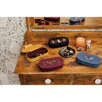 Rose Briar Embroidered Jewelry Box