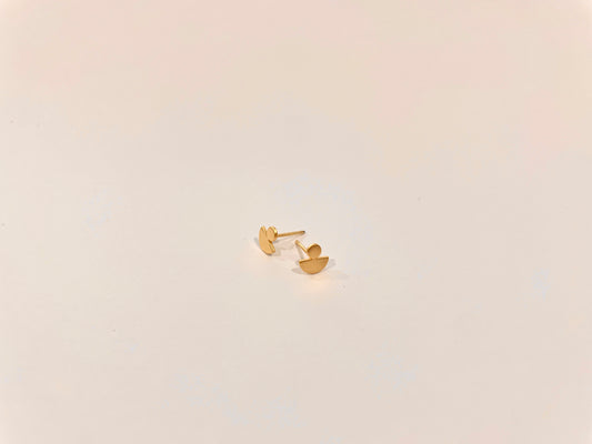 D and Circle Stud 14K Gold Vermeil