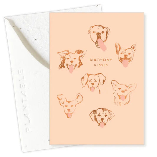 Dog Kisses Sprout Mini Greeting Card
