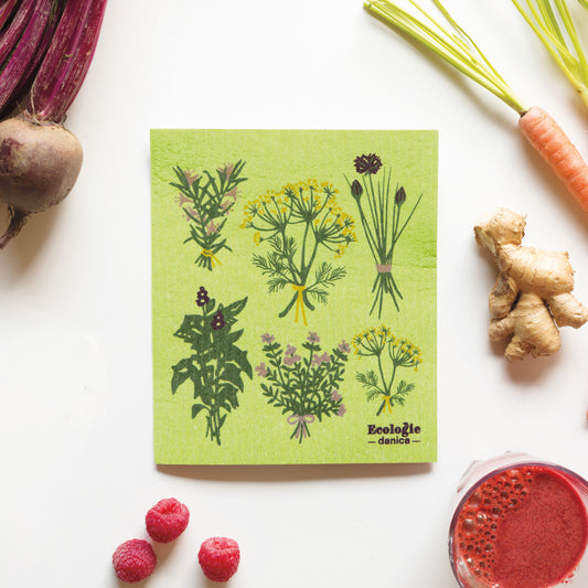 Swedish Dishcloth Fresh Herbs
