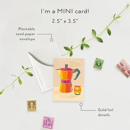 Espresso Sprout Mini Greeting Card