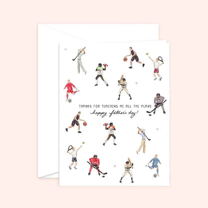 Father's Day Teaching Me the Plays Card