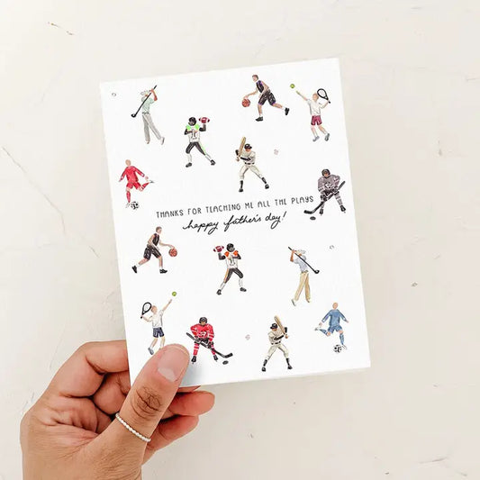 Father's Day Teaching Me the Plays Card