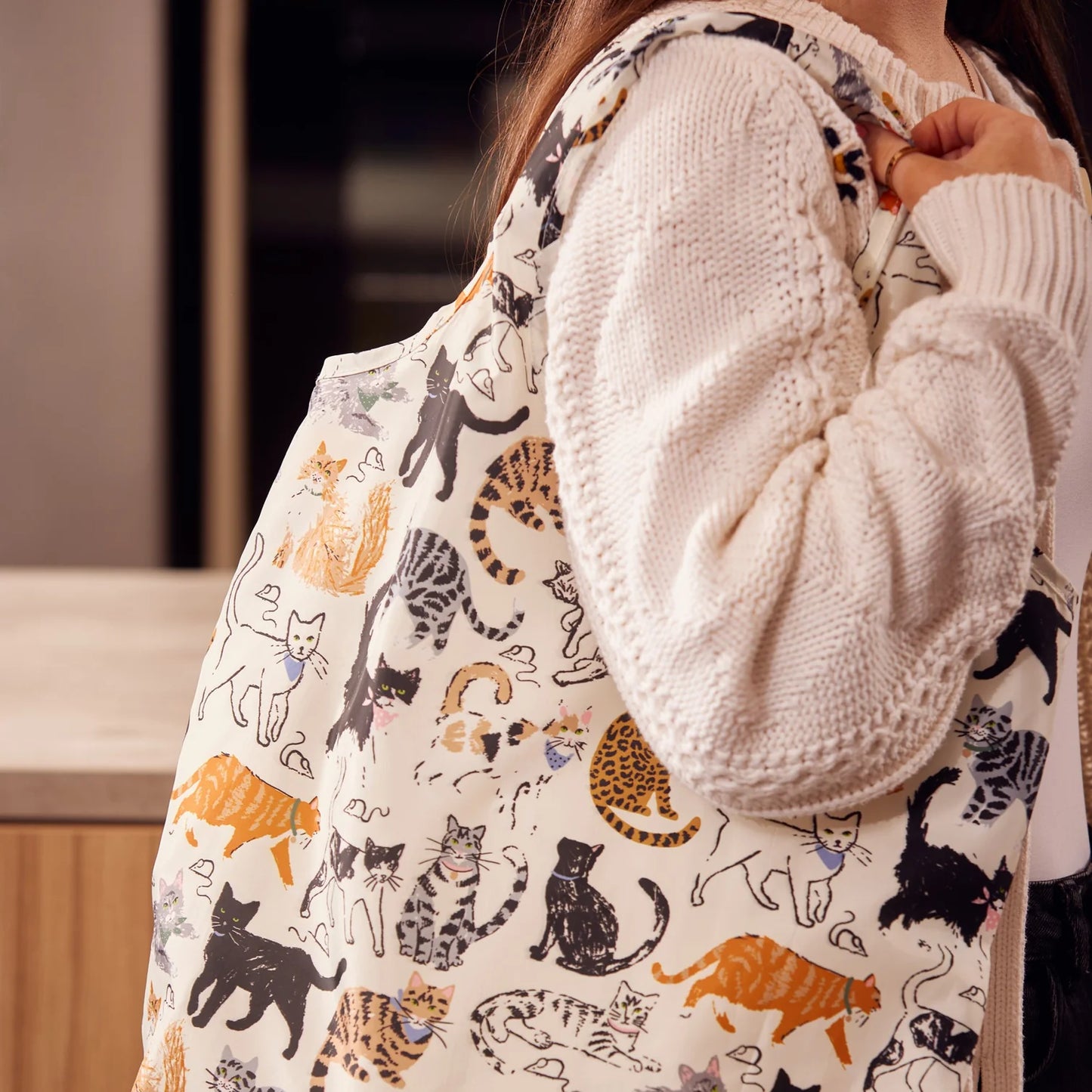 Feline Friends Roll-up Bag