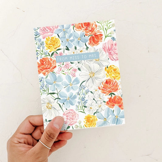 Floral Miss to Mrs. Bridal Shower Card