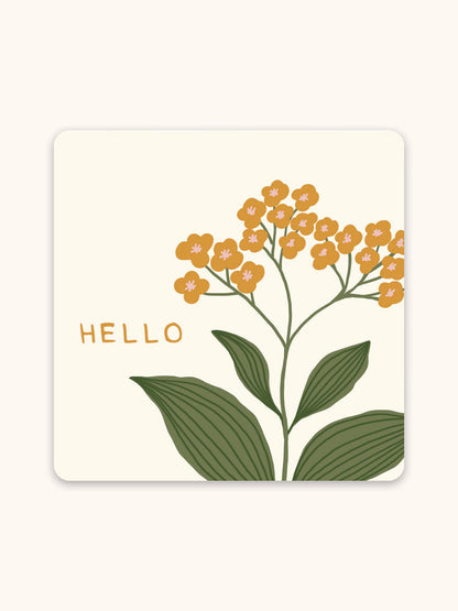 Floral Notes Mini Note Card Set with Stickers