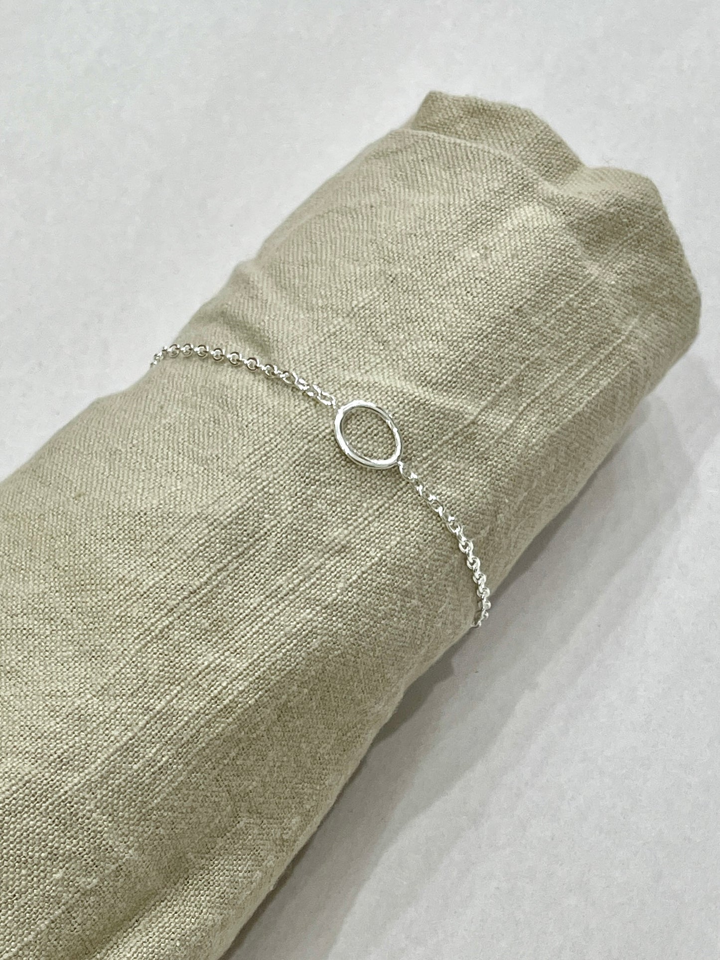 Organic Oval Bracelet Sterling Silver