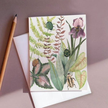 Garden Beetles Art Card
