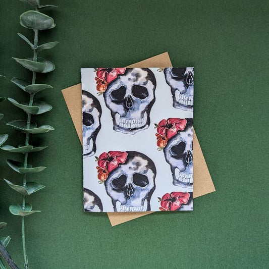 Halloween Skull Greeting Card