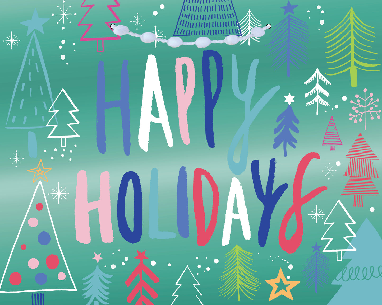 Happy Holiday Trees Medium Gift Bag