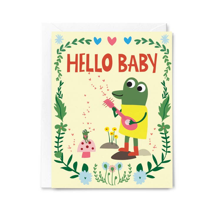 Hello Baby Frog Card