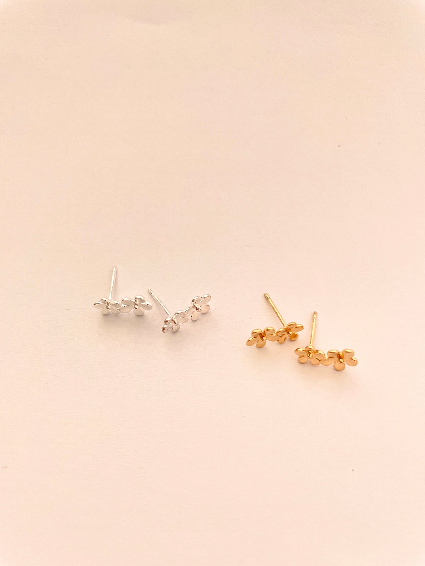 Double Forget Me Not Stud Earrings