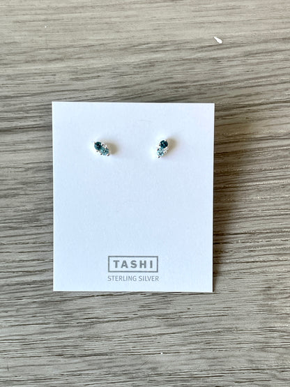 Tiny Double Stone Studs