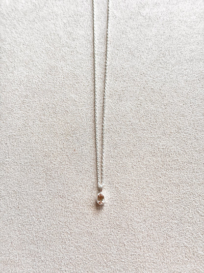 Oval Milgrain Edge Sterling Silver Necklace