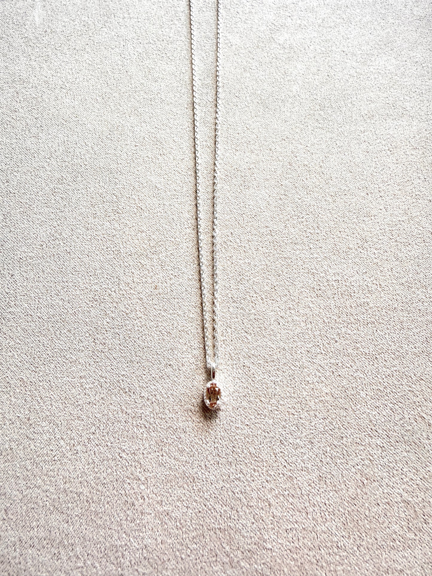Oval Milgrain Edge Sterling Silver Necklace