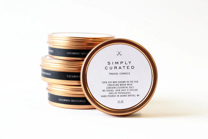 Travel Collection Peony + Salt Candle