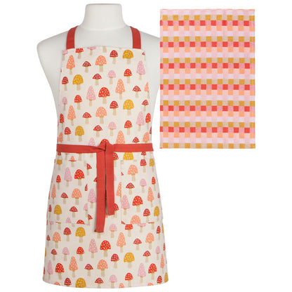Toadstool Apron + Dishtowel Set