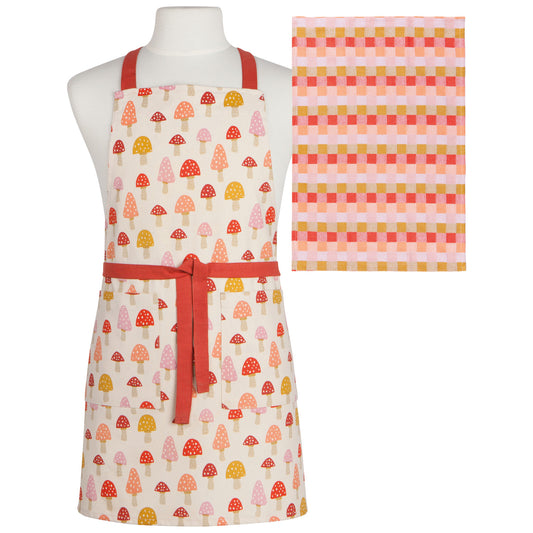 Toadstool Apron + Dishtowel Set