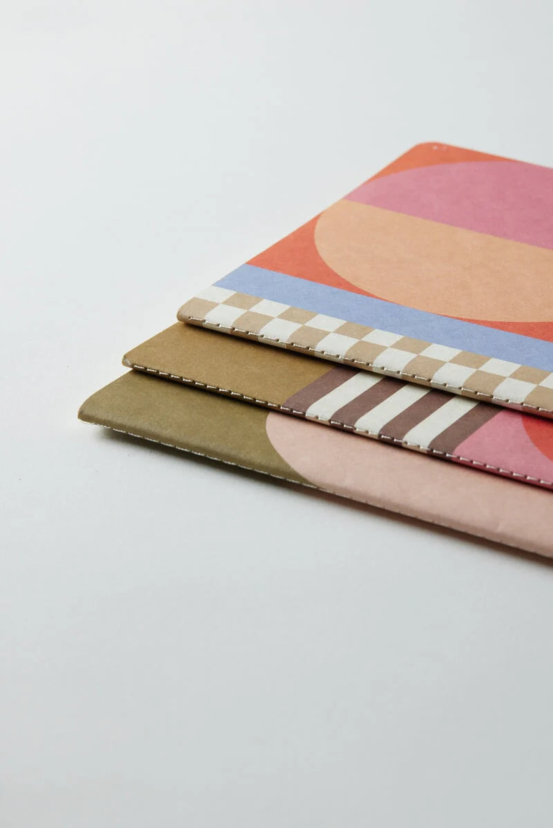 Flex Notebooks With Saddle Stitch Spine Set Of 3