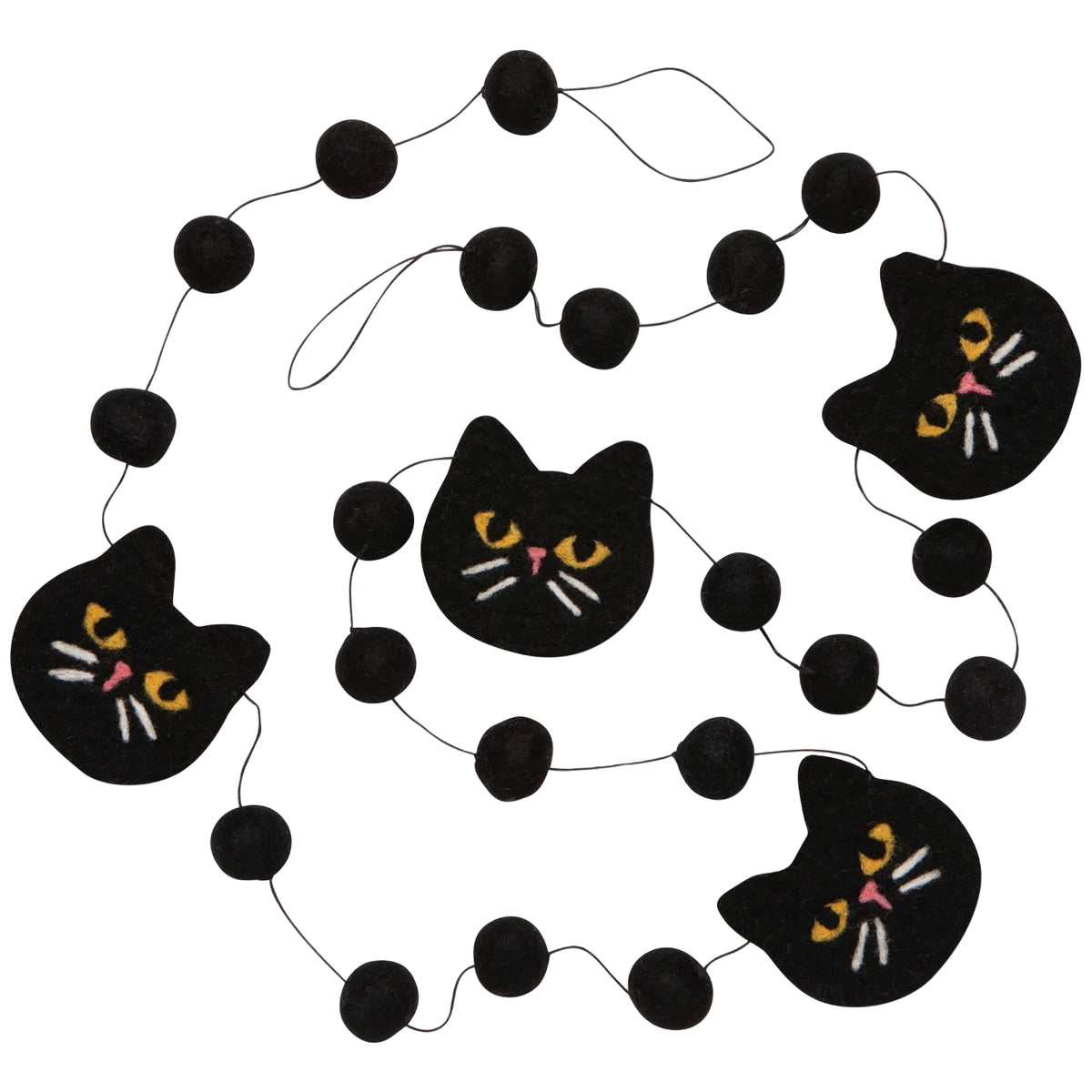 Black Cat Felt Garland