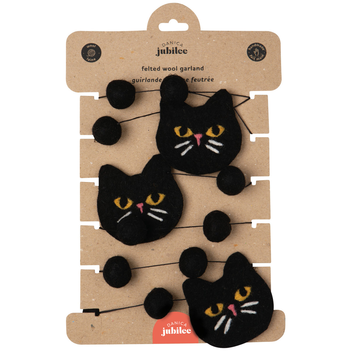 Black Cat Felt Garland