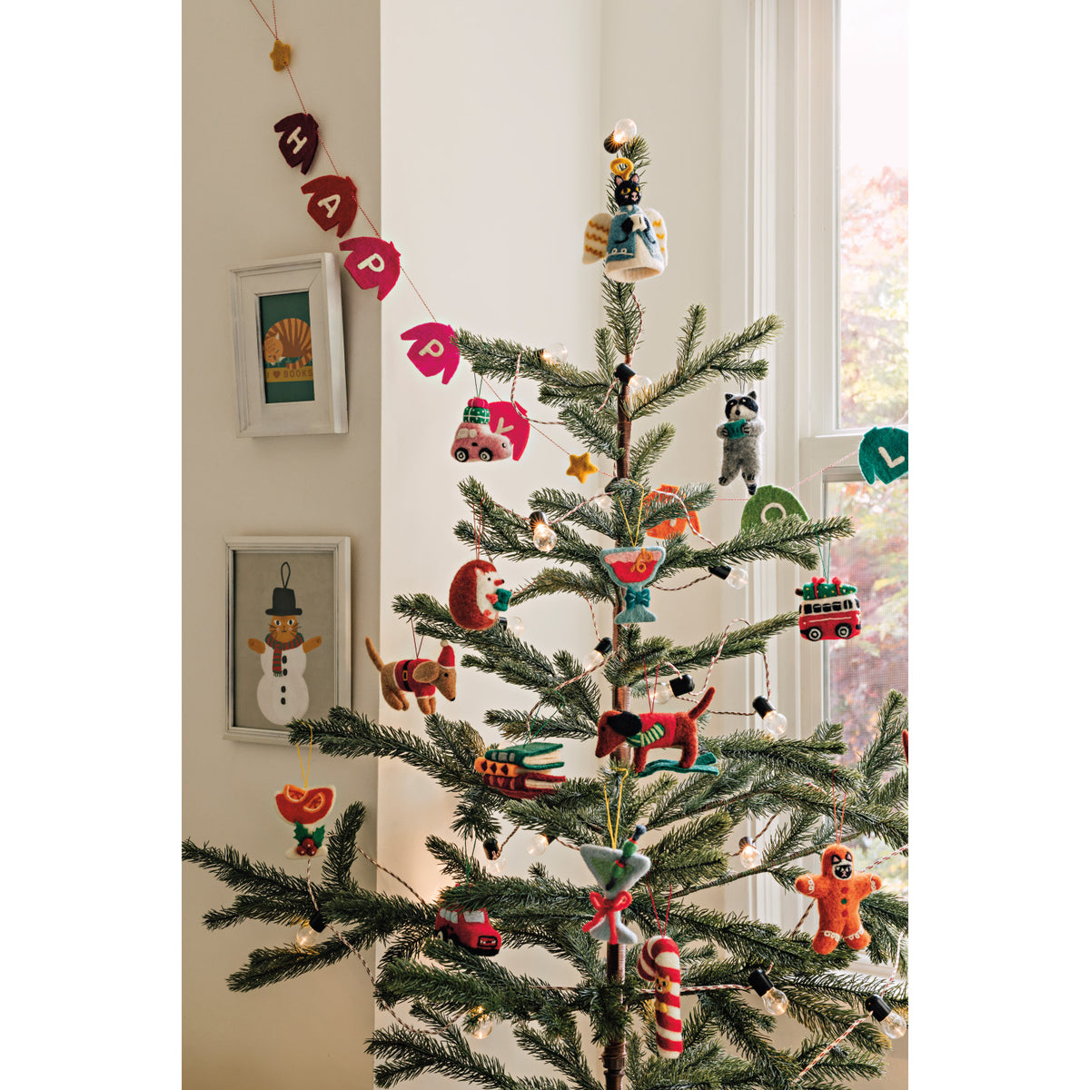 Bauble Cats Felt Christmas Tree Ornaments