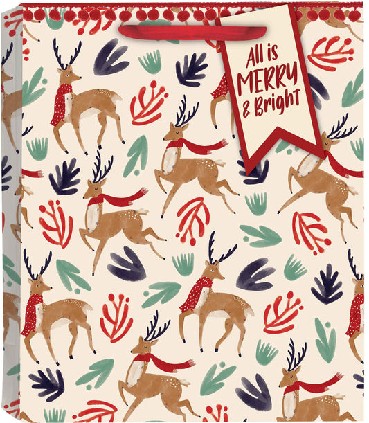 Joyful Prancer-Merry Large Gift Bag